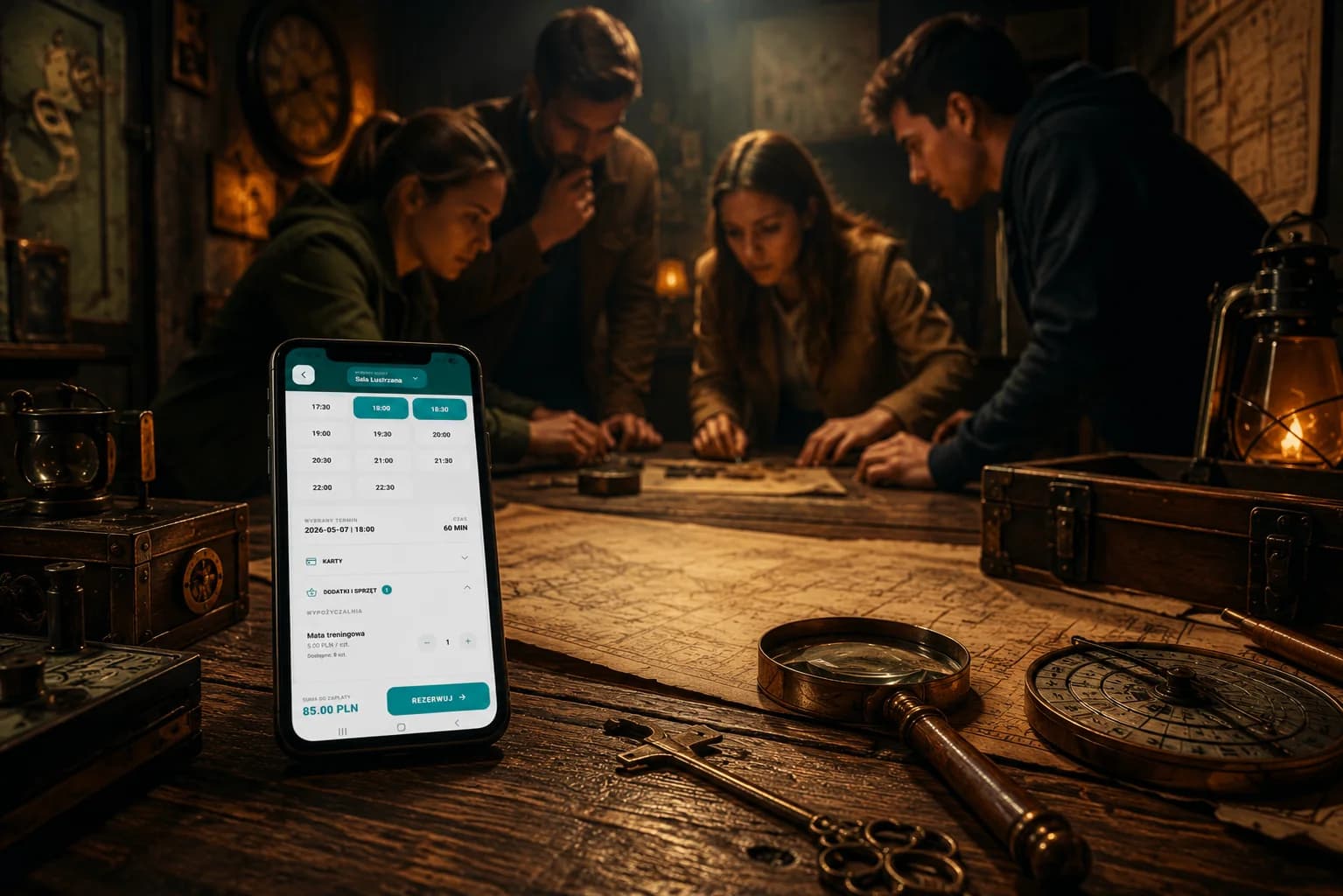 System rezerwacji dla escape roomów — automatyczne rezerwacje pokoi zagadek Zyko.pl